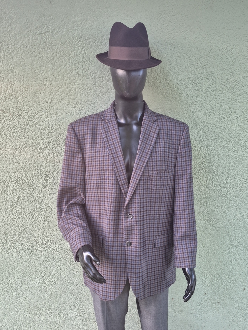 Alan Flusser Men's Classic Micro-Check/Plaid Print Luxury Blazer *Custom Lining* - Picture 16 of 17